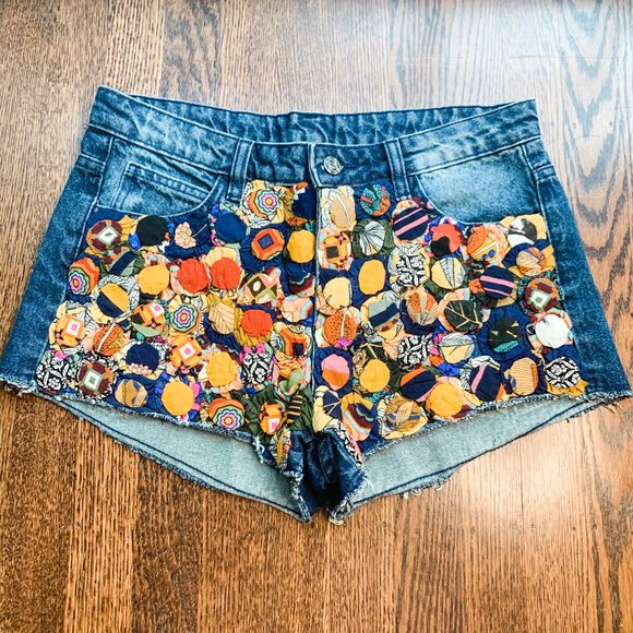Anthropologie Farm Rio Denim Shorts 